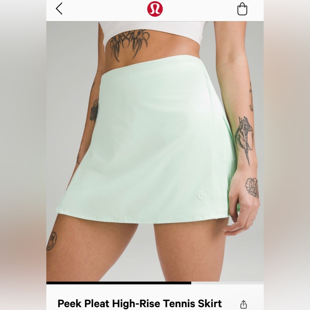 Lululemon Peek Pleat High-Rise Tennis Skirt